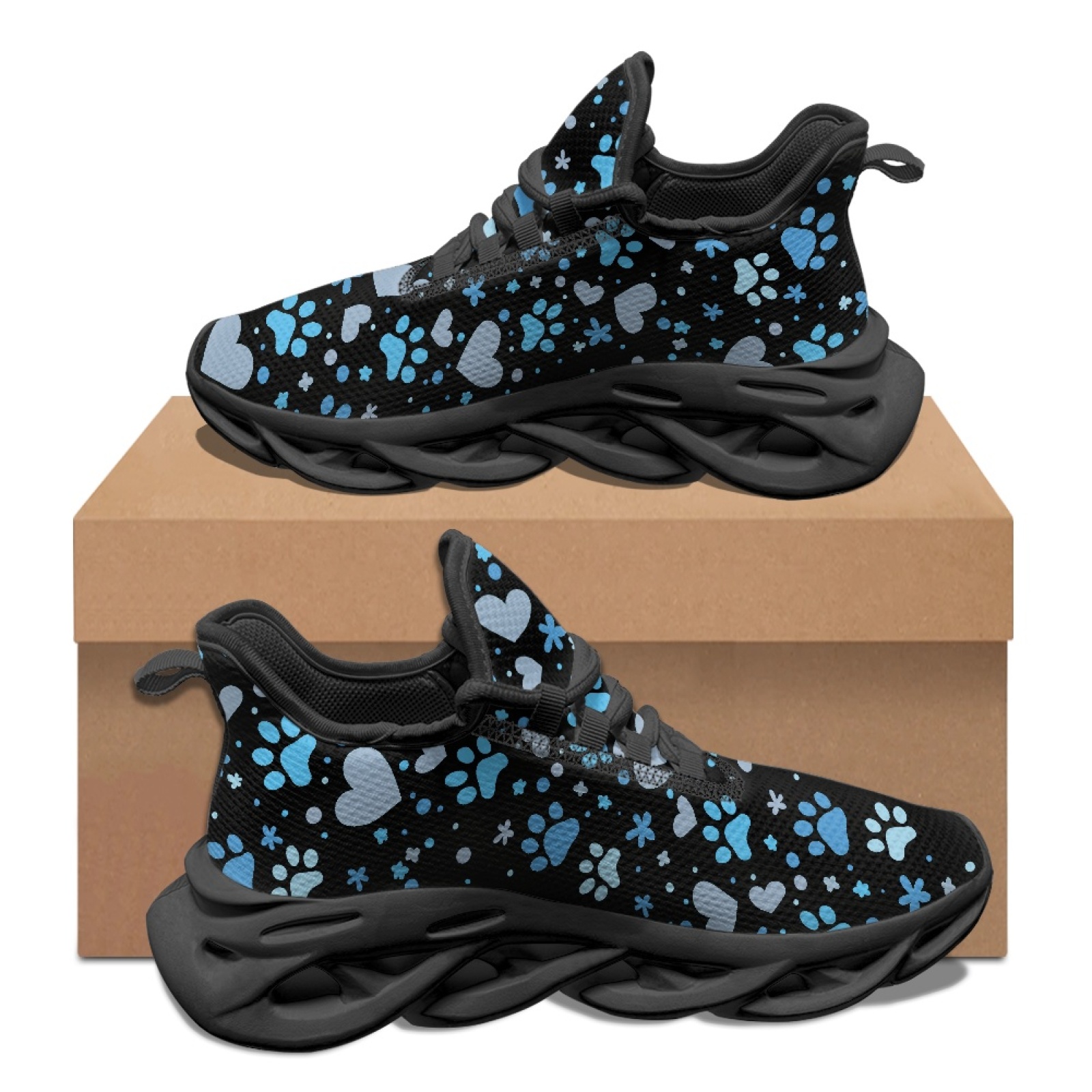 Trail Mix - PENSTROLL Blue Paw Print Heart Casual