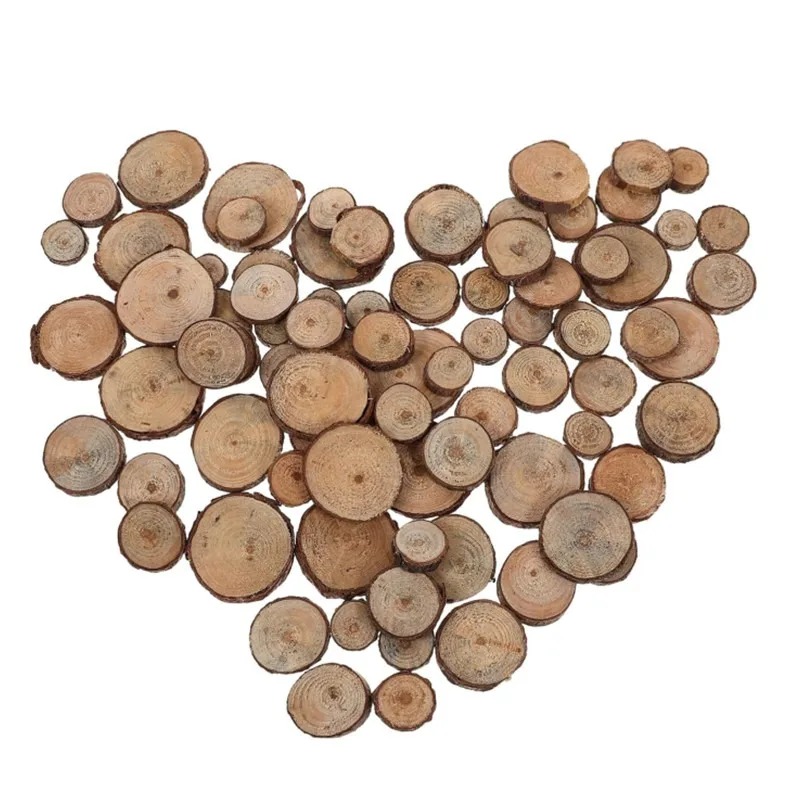 Cookies Pack - 30PCS 1-3CM Unfinished Wood Slices for
