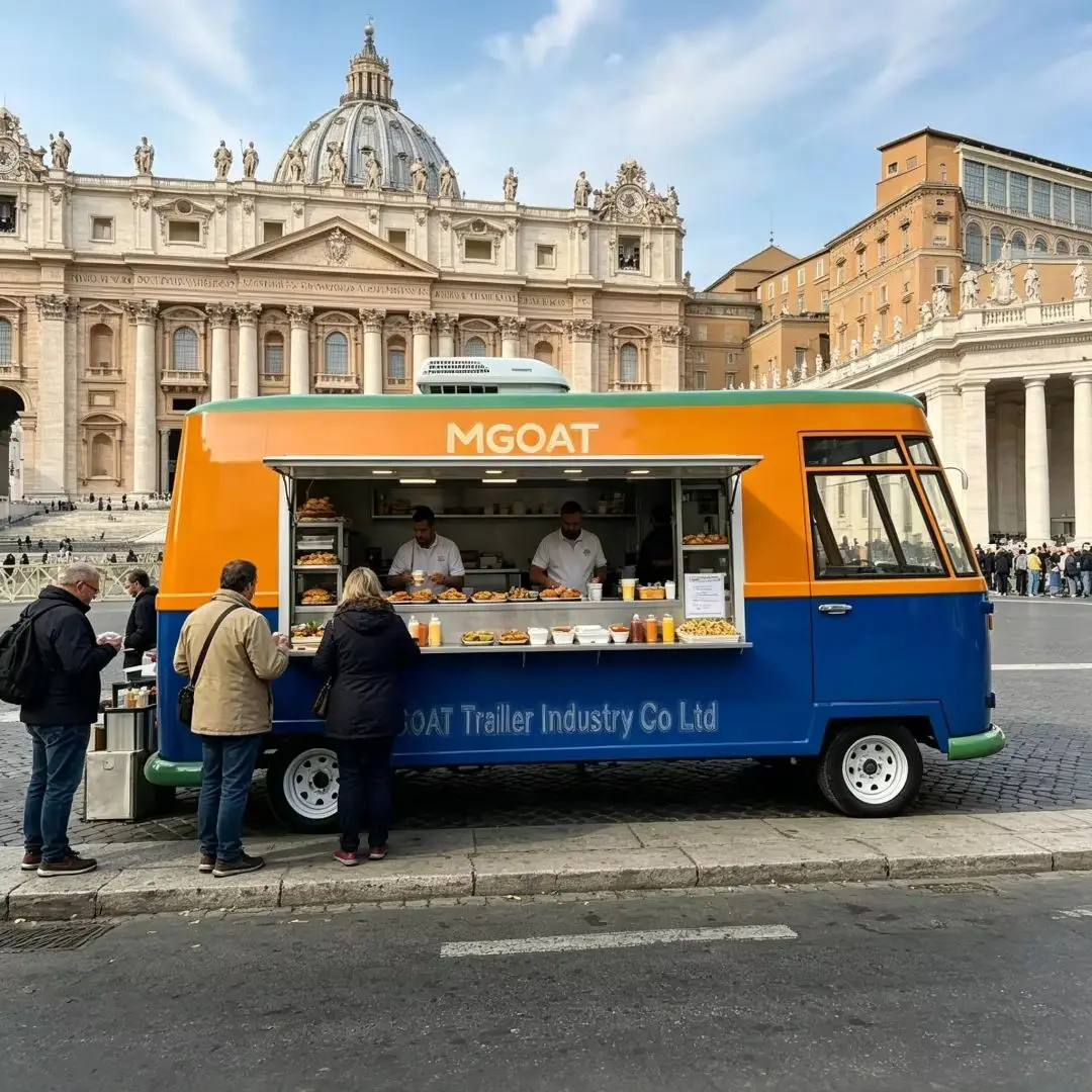 Commercial Mobile Food Van wit - đánh giá và giá Food Snacks Catering