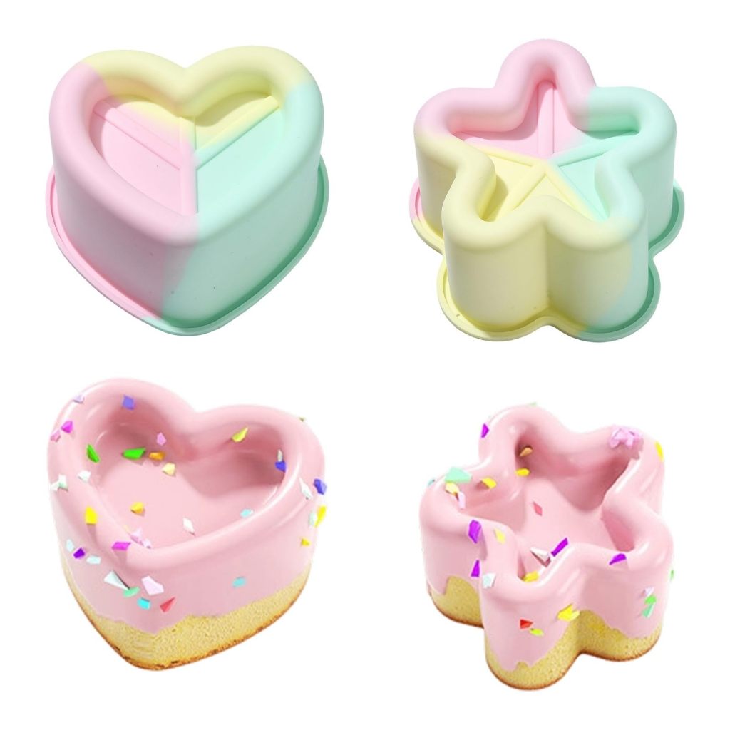 Heart&Star Shape Silicone Baki - đánh giá và giá Chocolate Snack