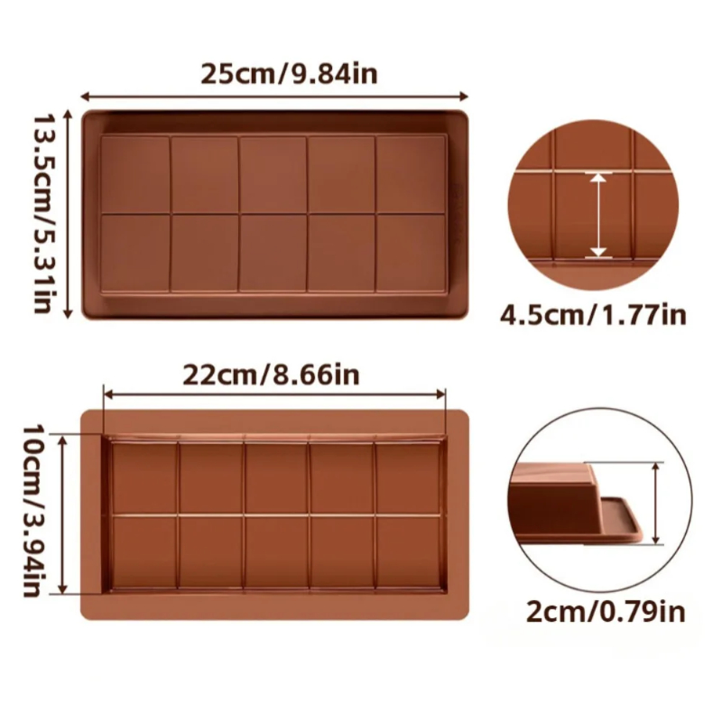 Chocolate Bar Molds Silicone B - đánh giá và giá Protein Bar