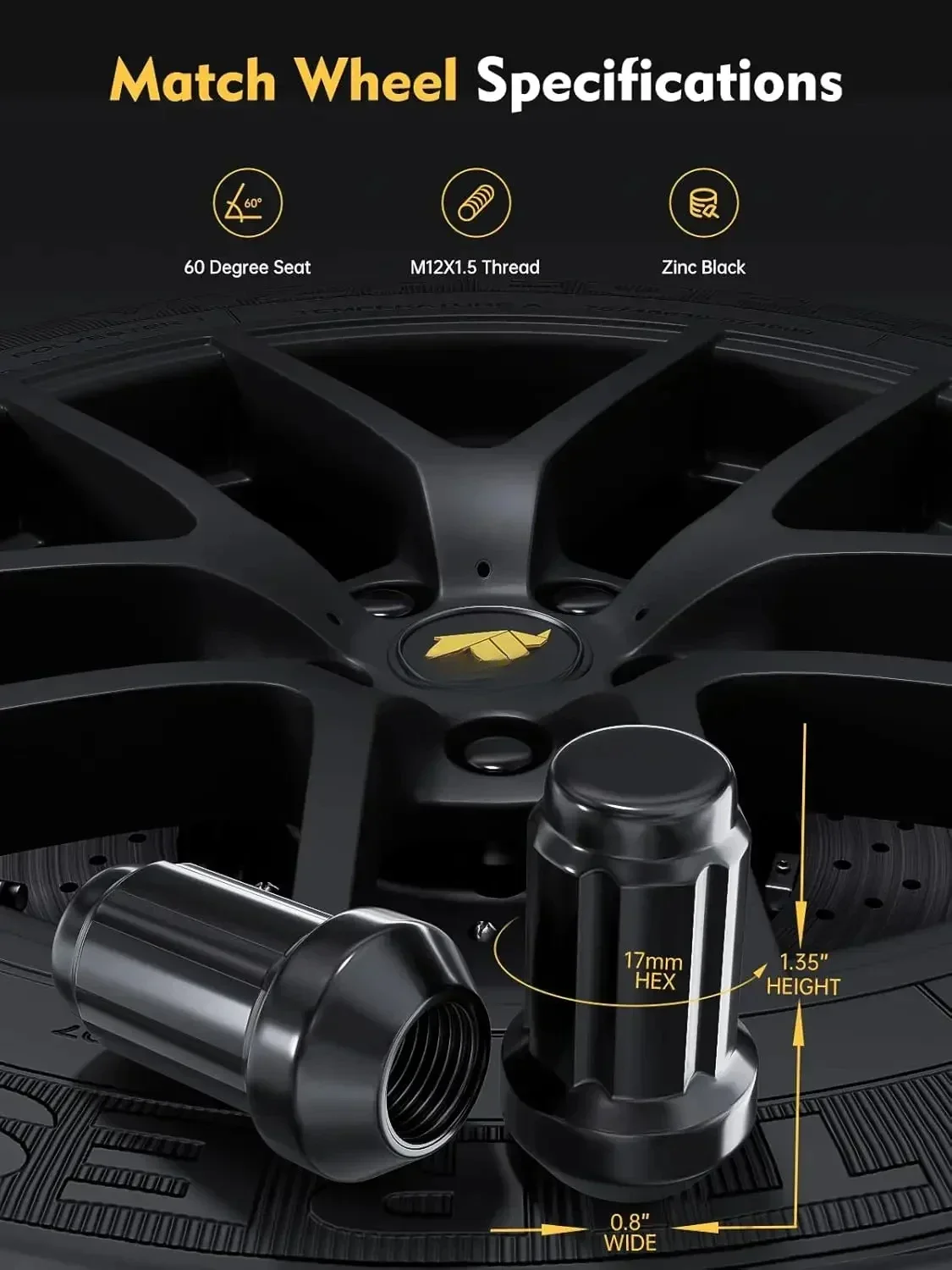 24pcs M12x1.5 Lug Nuts - Repla - đánh giá và giá Nuts Mix