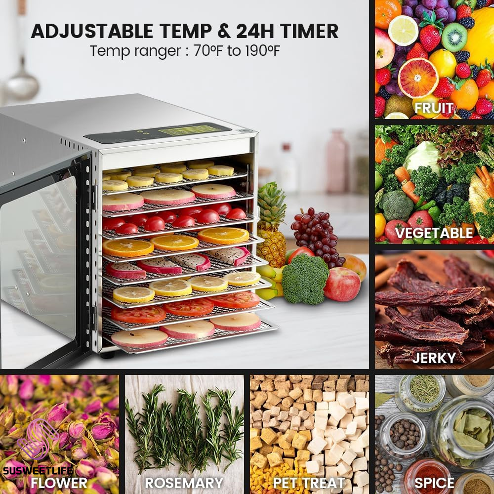 500W 8-Tray Large Capacity Foo - đánh giá và giá Healthy Snacks Food