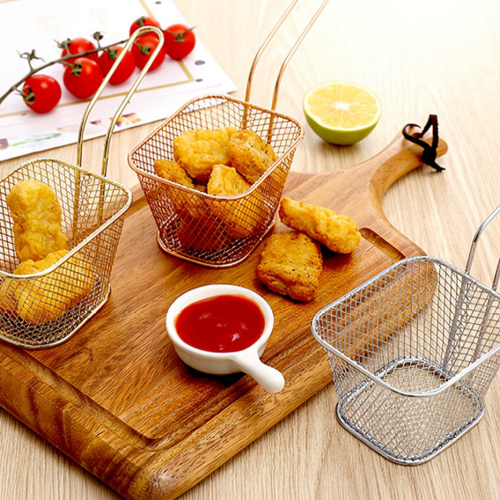 Decorative Mini Square Fry Bas - đánh giá và giá Food Snacks Catering